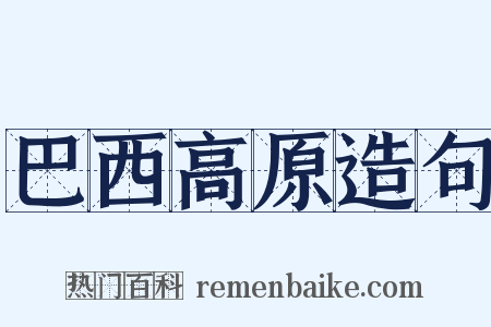 巴西高原造句是什么意思的图片